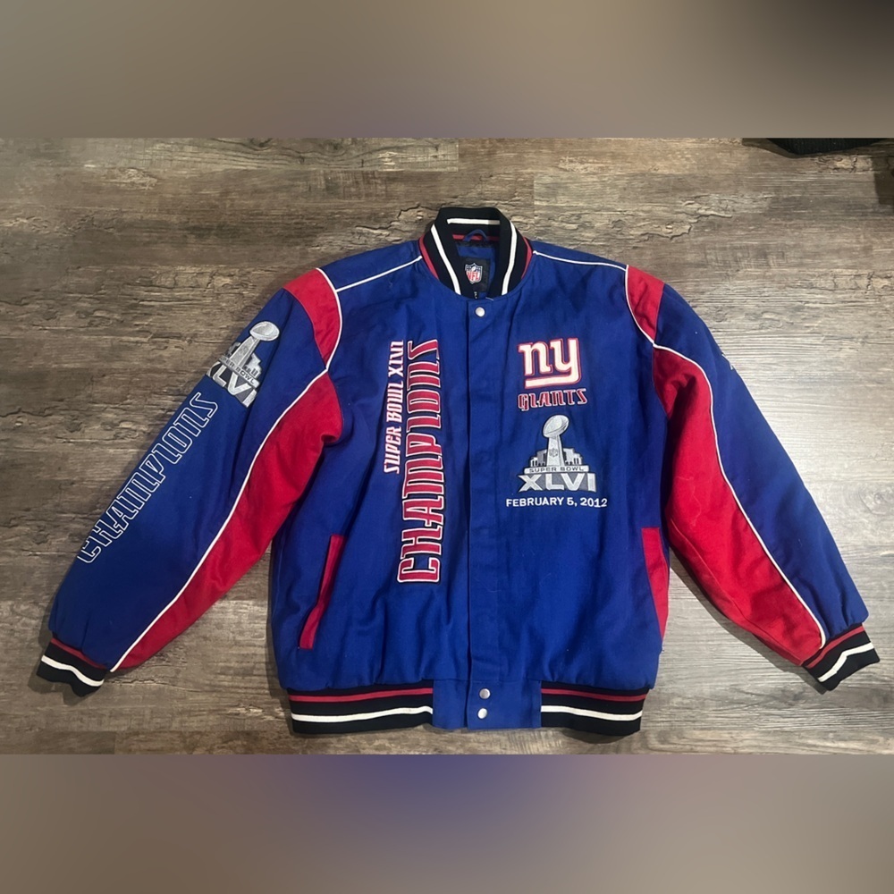 FINAL PRICE York Giants Nfl Super Bowl Xlvi 2012 Champions Quilted Jacket